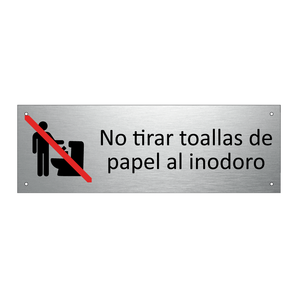 No tirar toallas de papel al inodoro