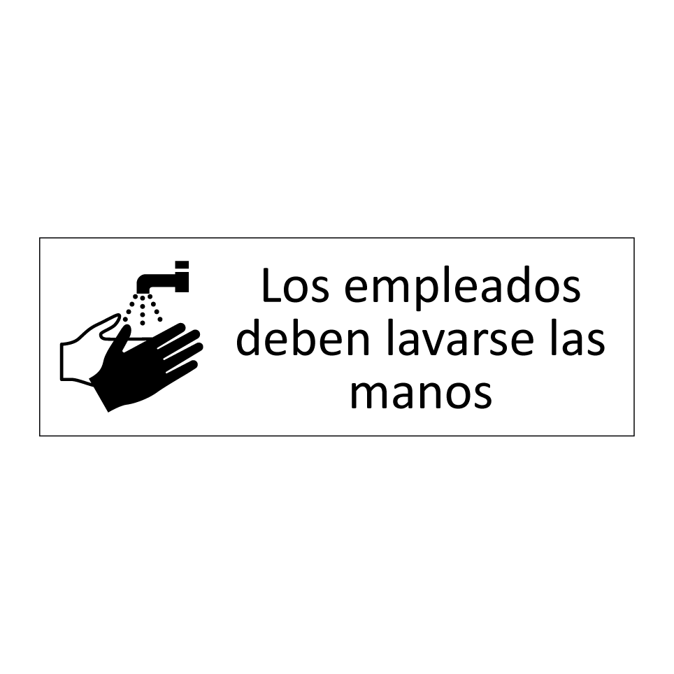 Los empleados deben lavarse las manos