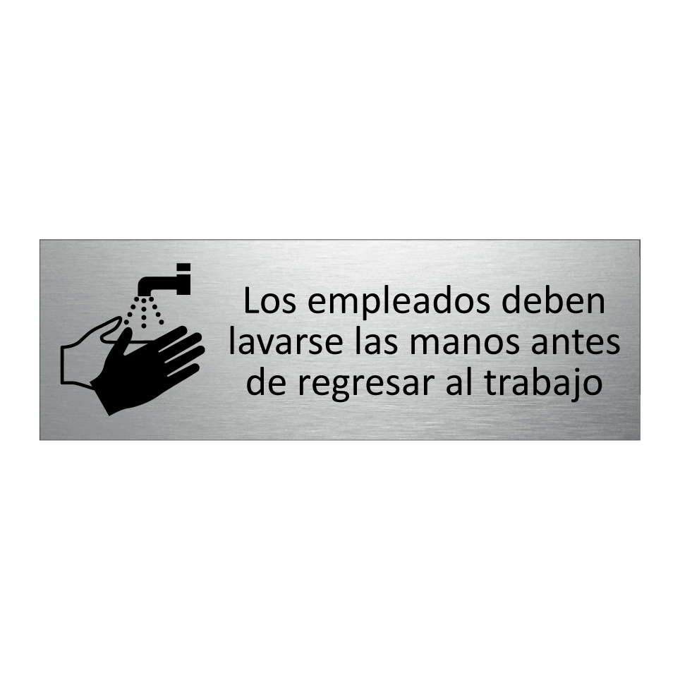 Los empleados deben lavarse las manos antes de regresar al trabajo