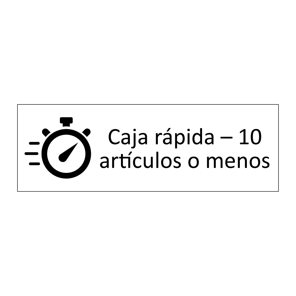 Caja rápida – 10 artículos o menos