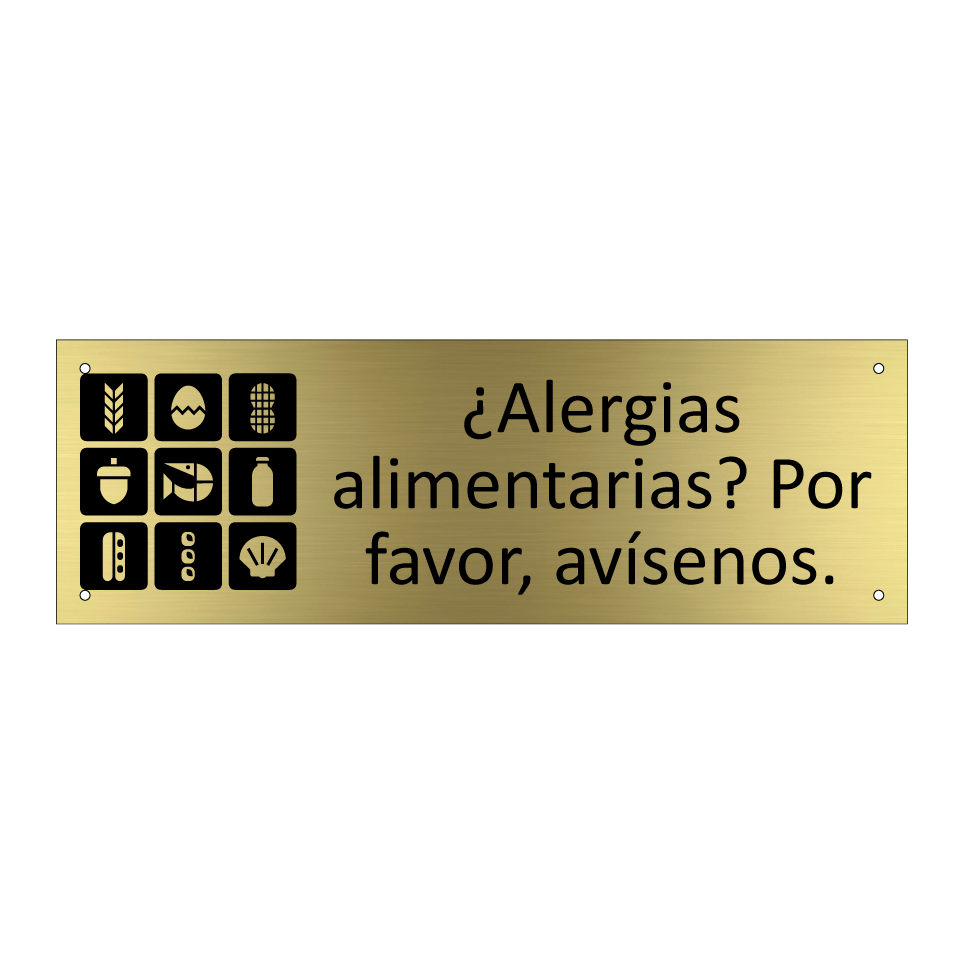 ¿Alergias alimentarias? Por favor, avísenos.