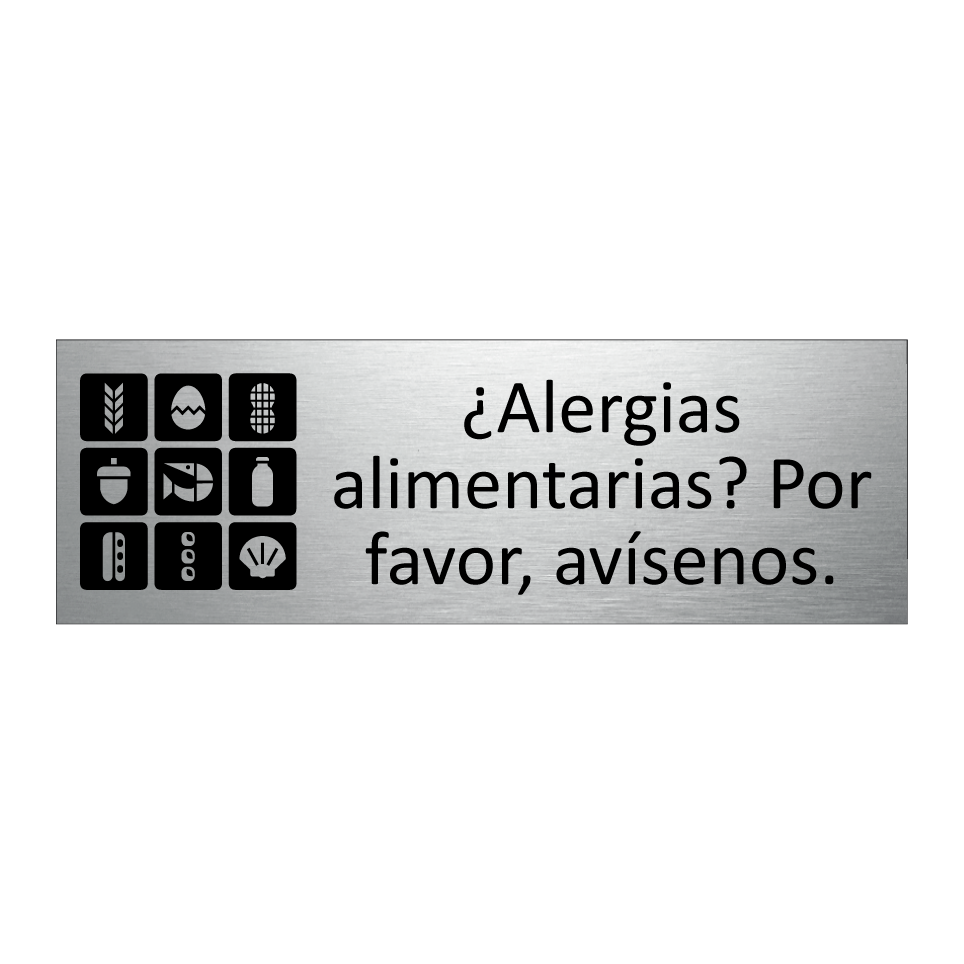 ¿Alergias alimentarias? Por favor, avísenos.