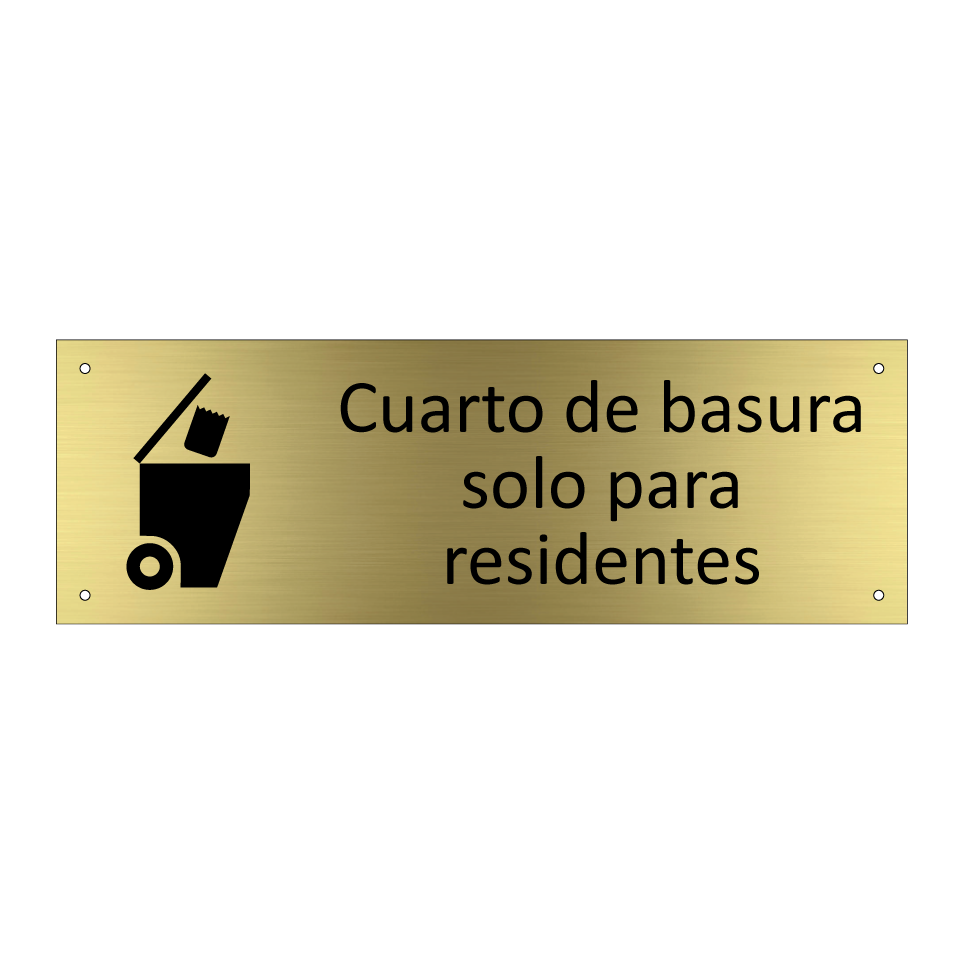 Cuarto de basura solo para residentes