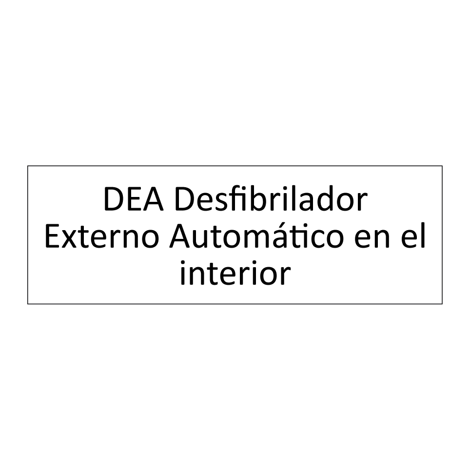 DEA Desfibrilador Externo Automático en el interior