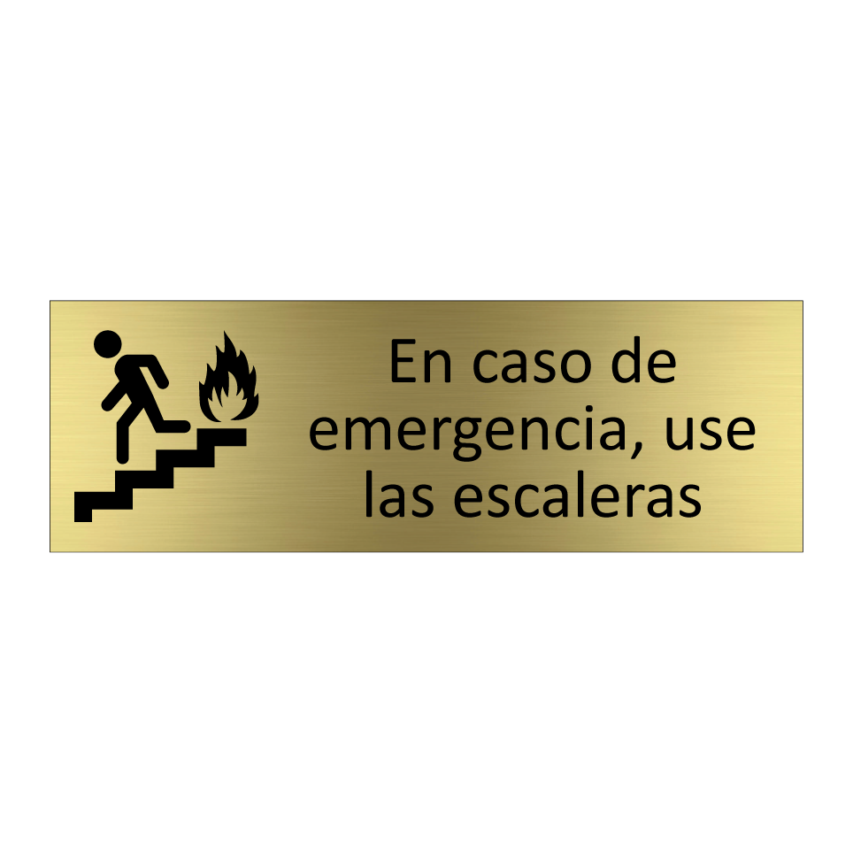 En caso de emergencia, use las escaleras