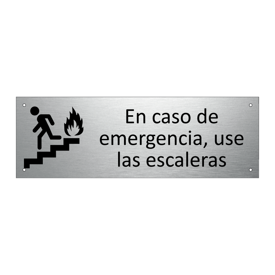 En caso de emergencia, use las escaleras
