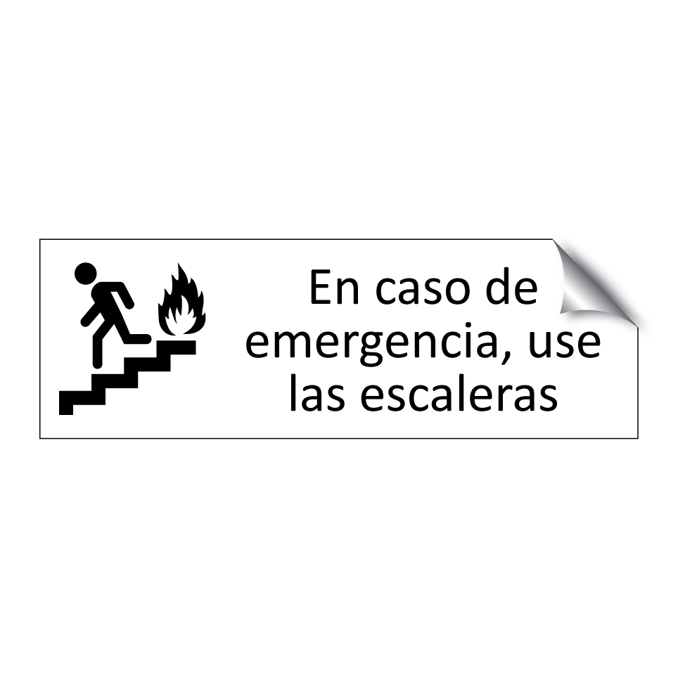 En caso de emergencia, use las escaleras