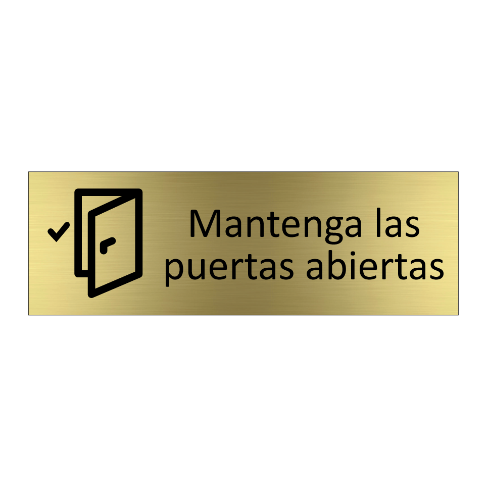 Mantenga las puertas abiertas