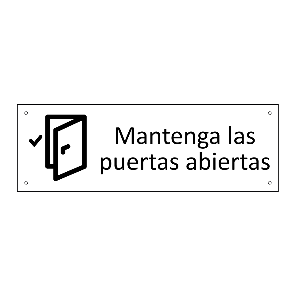 Mantenga las puertas abiertas