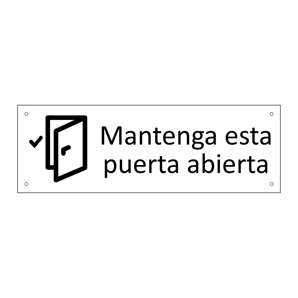 Mantenga esta puerta abierta