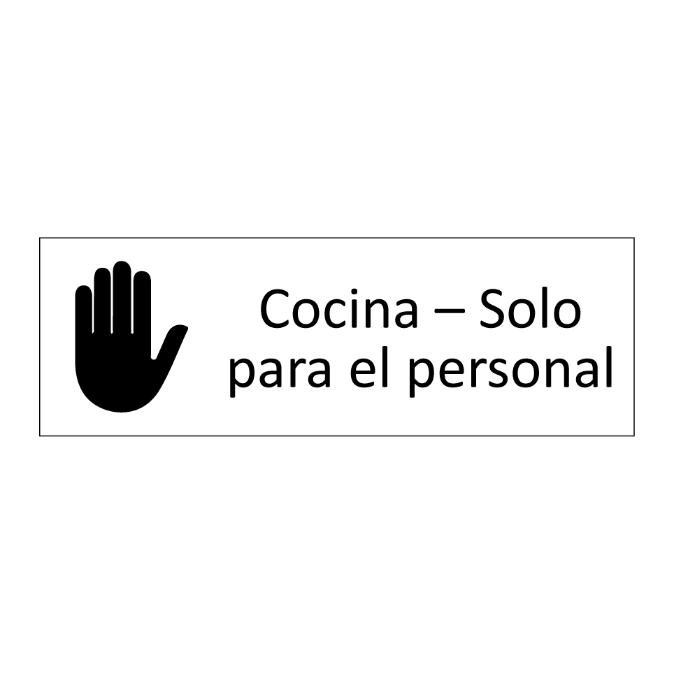 Cocina – Solo para el personal