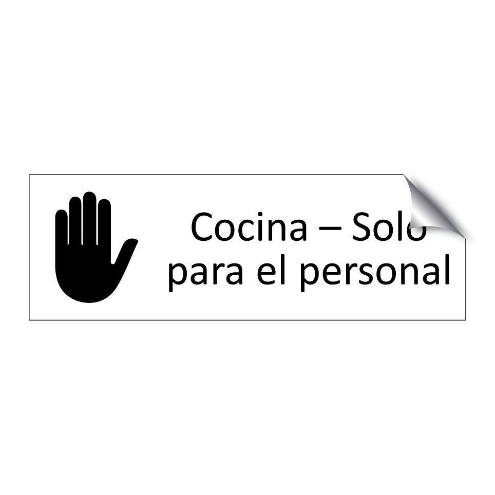 Cocina – Solo para el personal
