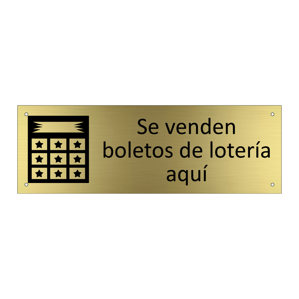 Se venden boletos de lotería aquí
