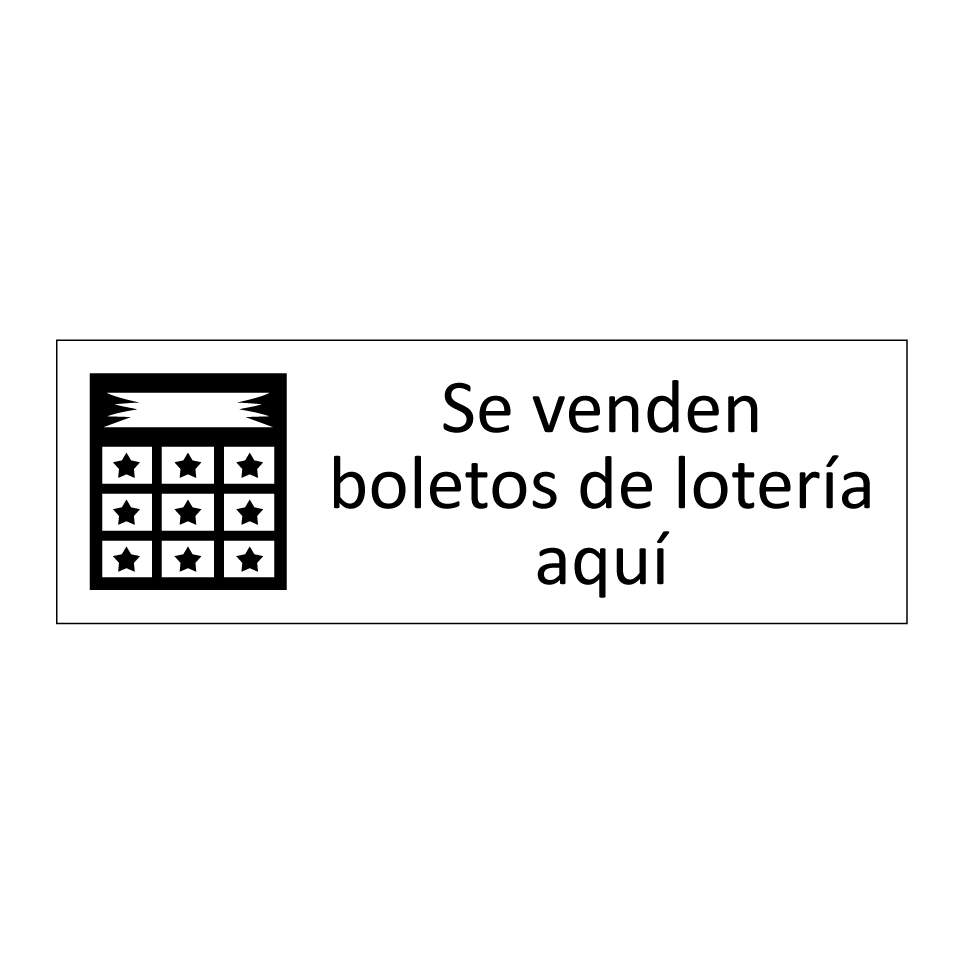 Se venden boletos de lotería aquí