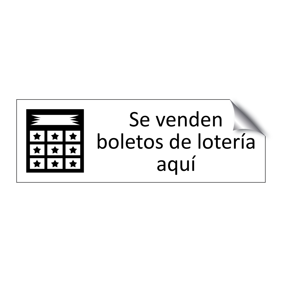 Se venden boletos de lotería aquí
