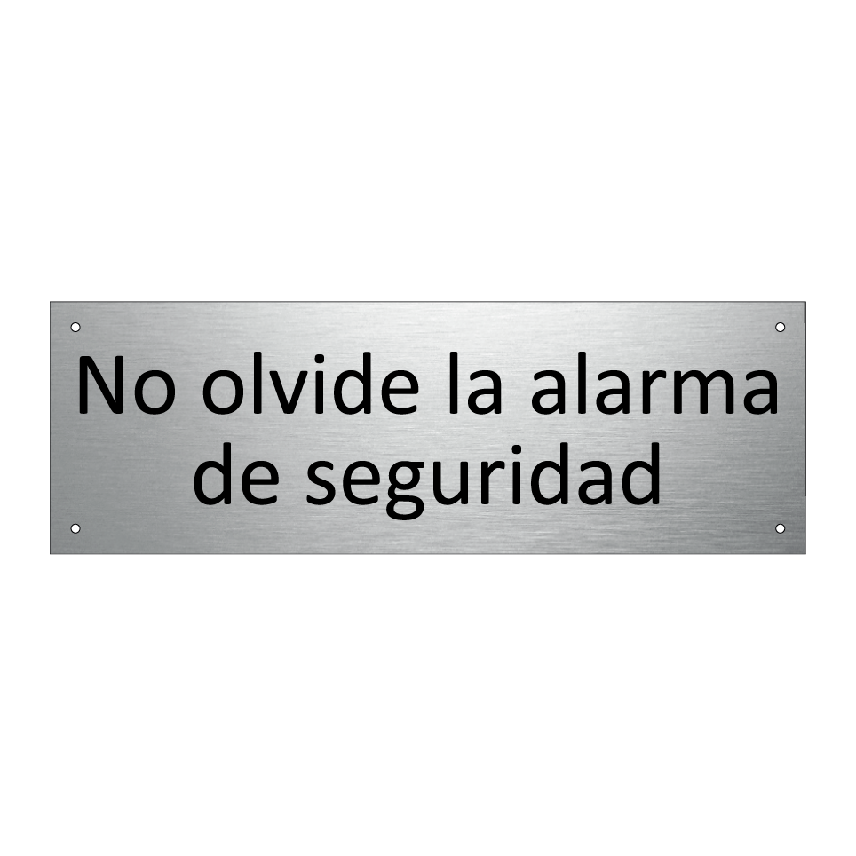 No olvide la alarma de seguridad