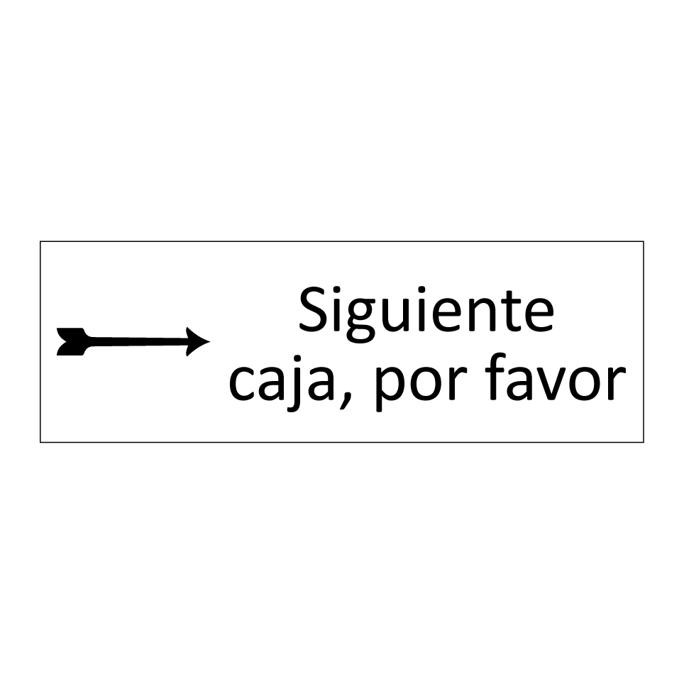 Siguiente caja, por favor
