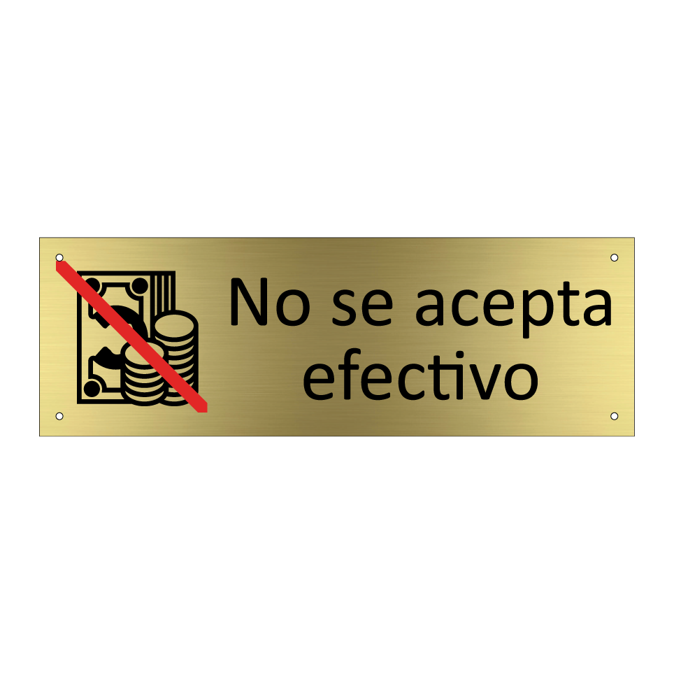 No se acepta efectivo