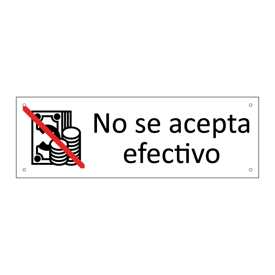 No se acepta efectivo