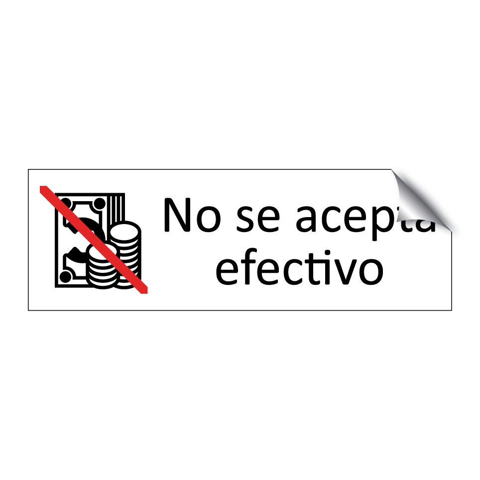 No se acepta efectivo