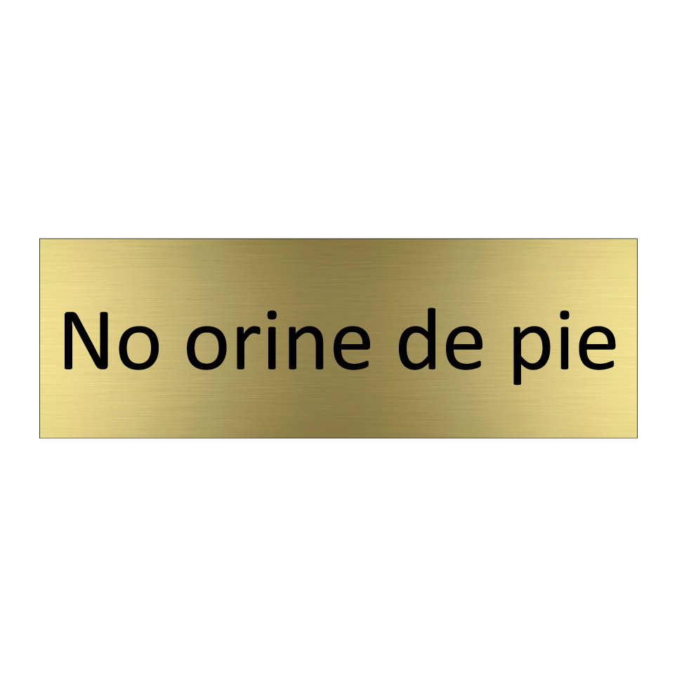No orine de pie