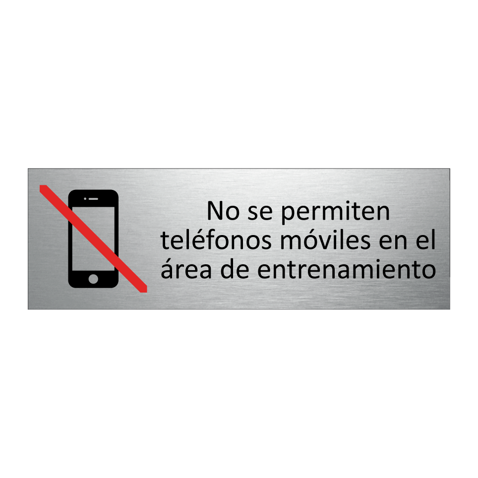 No se permiten teléfonos móviles en el área de entrenamiento