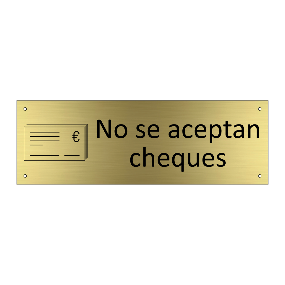 No se aceptan cheques