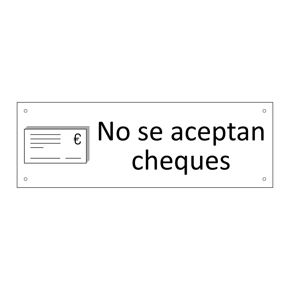 No se aceptan cheques