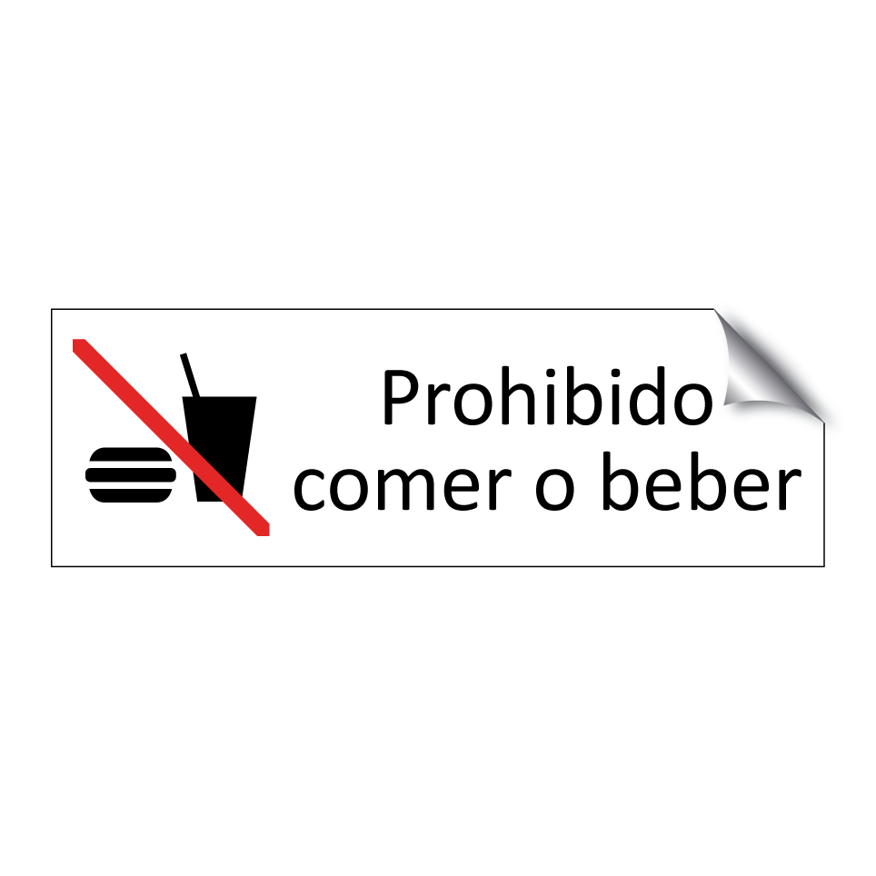 Prohibido comer o beber