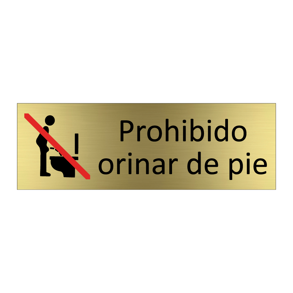 Prohibido orinar de pie