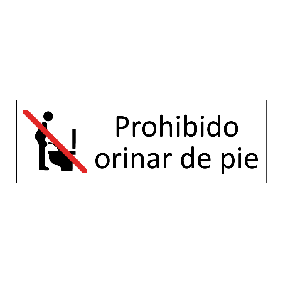Prohibido orinar de pie