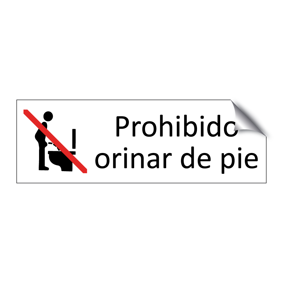 Prohibido orinar de pie