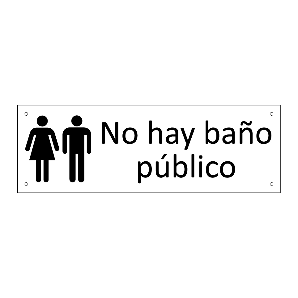 No hay baño público