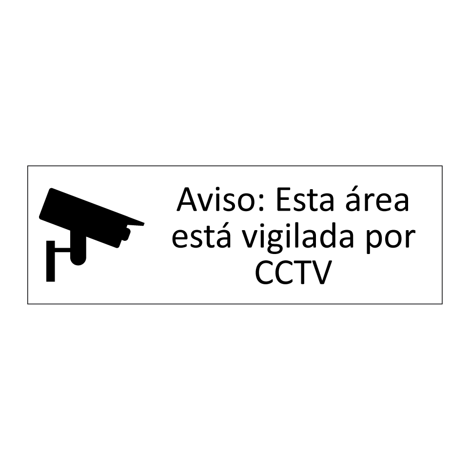 Aviso: Esta área está vigilada por CCTV