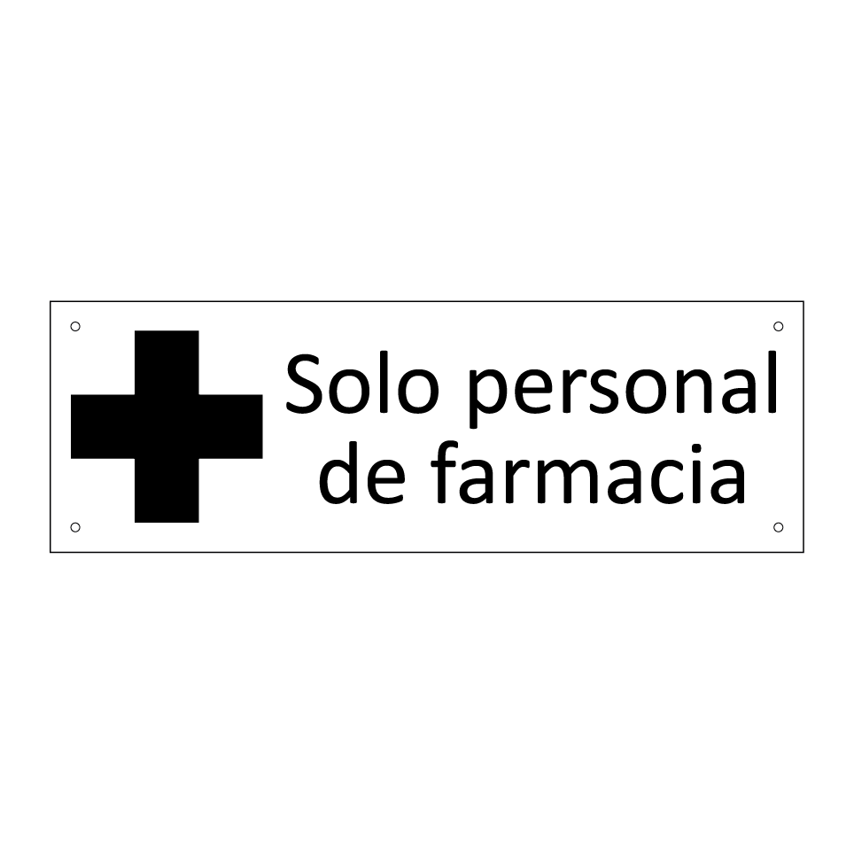 Solo personal de farmacia