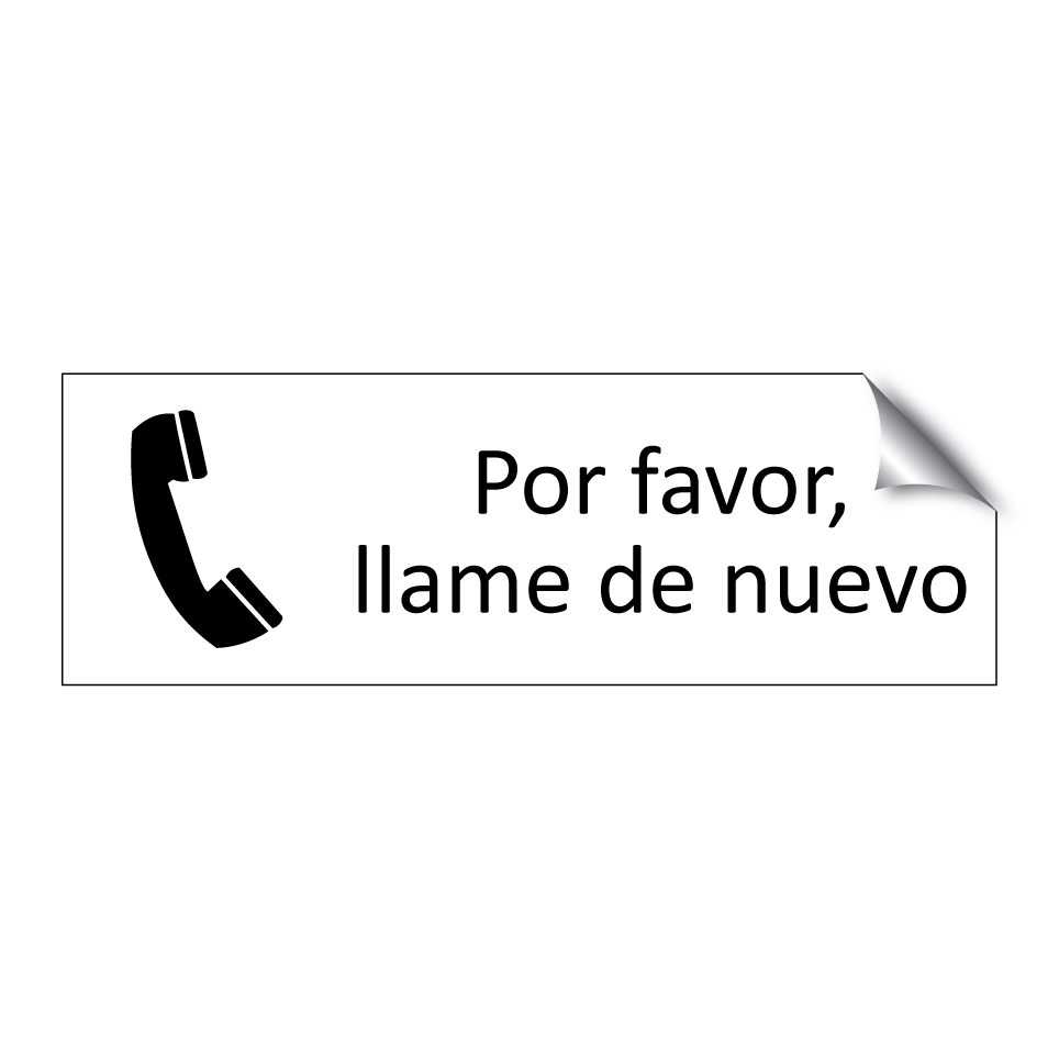 Por favor, llame de nuevo