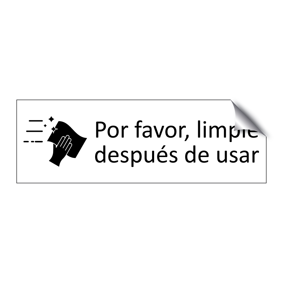 Por favor, limpie después de usar