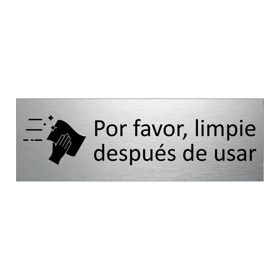 Por favor, limpie después de usar