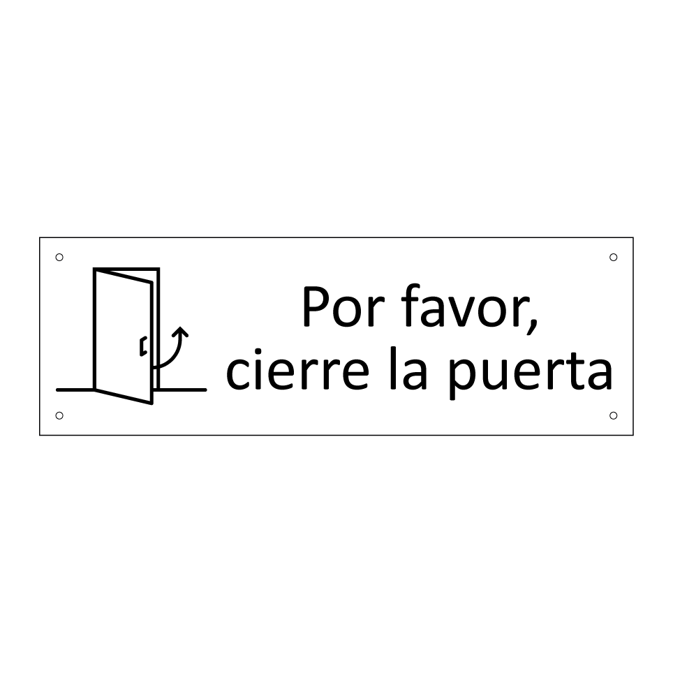 Por favor, cierre la puerta