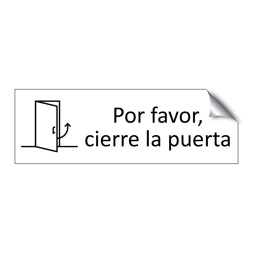 Por favor, cierre la puerta