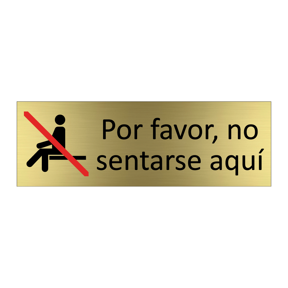 Por favor, no sentarse aquí