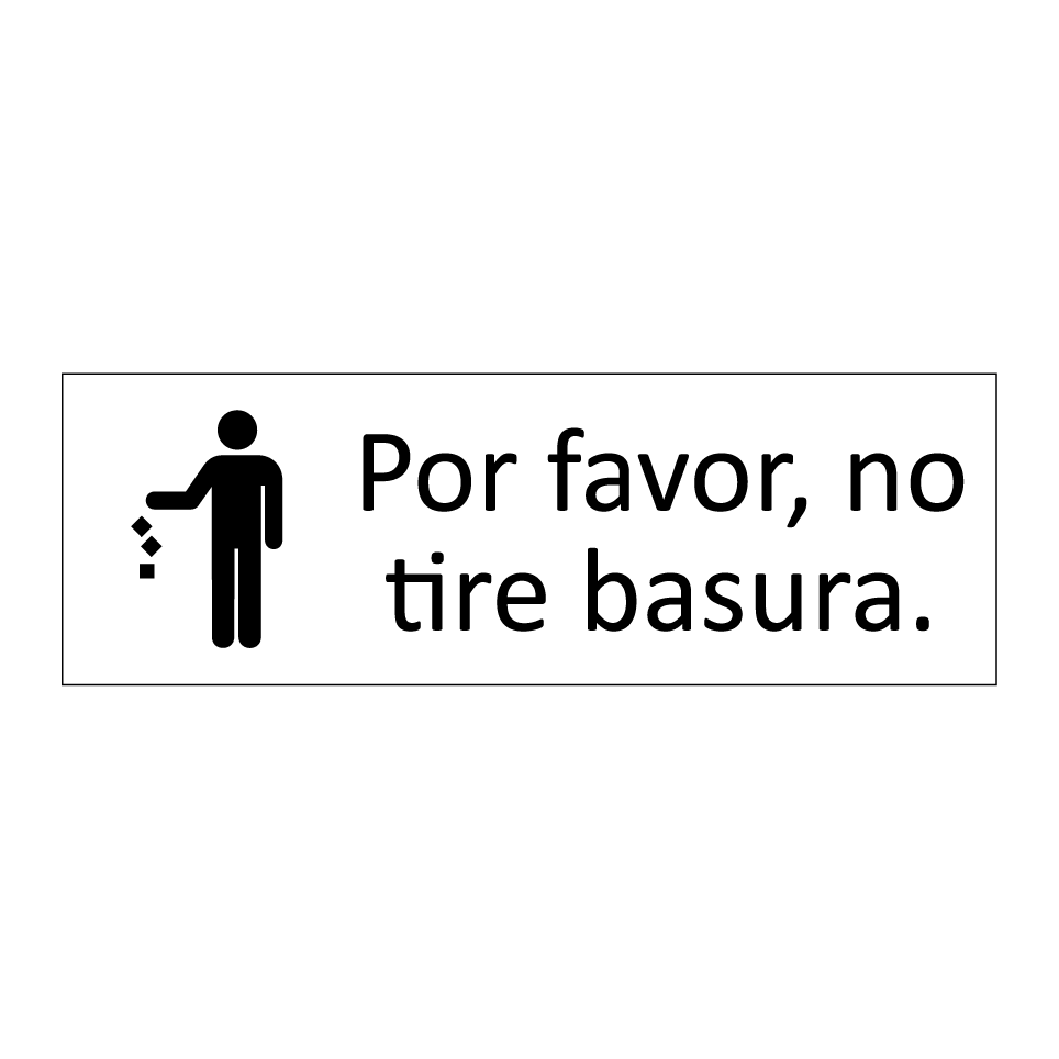 Por favor, no tire basura.