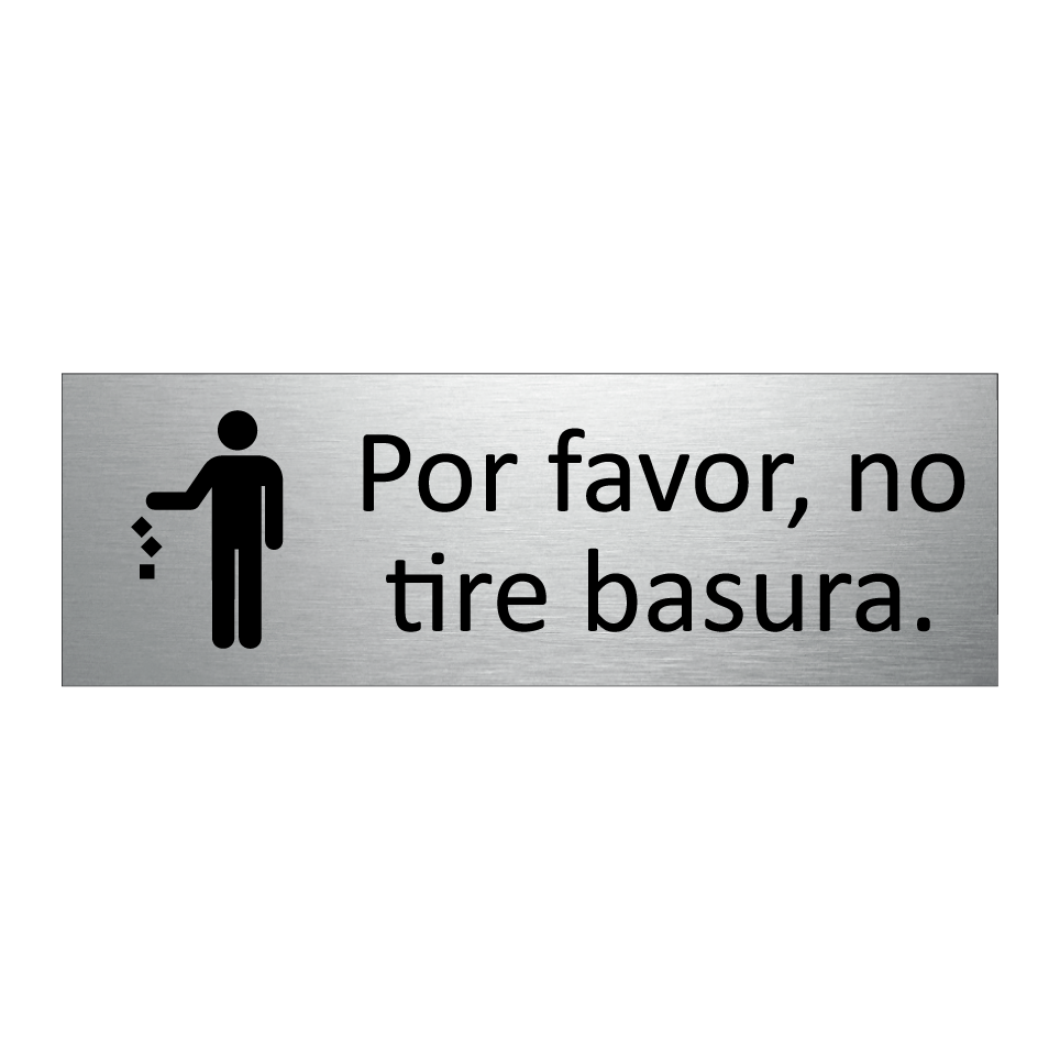 Por favor, no tire basura.