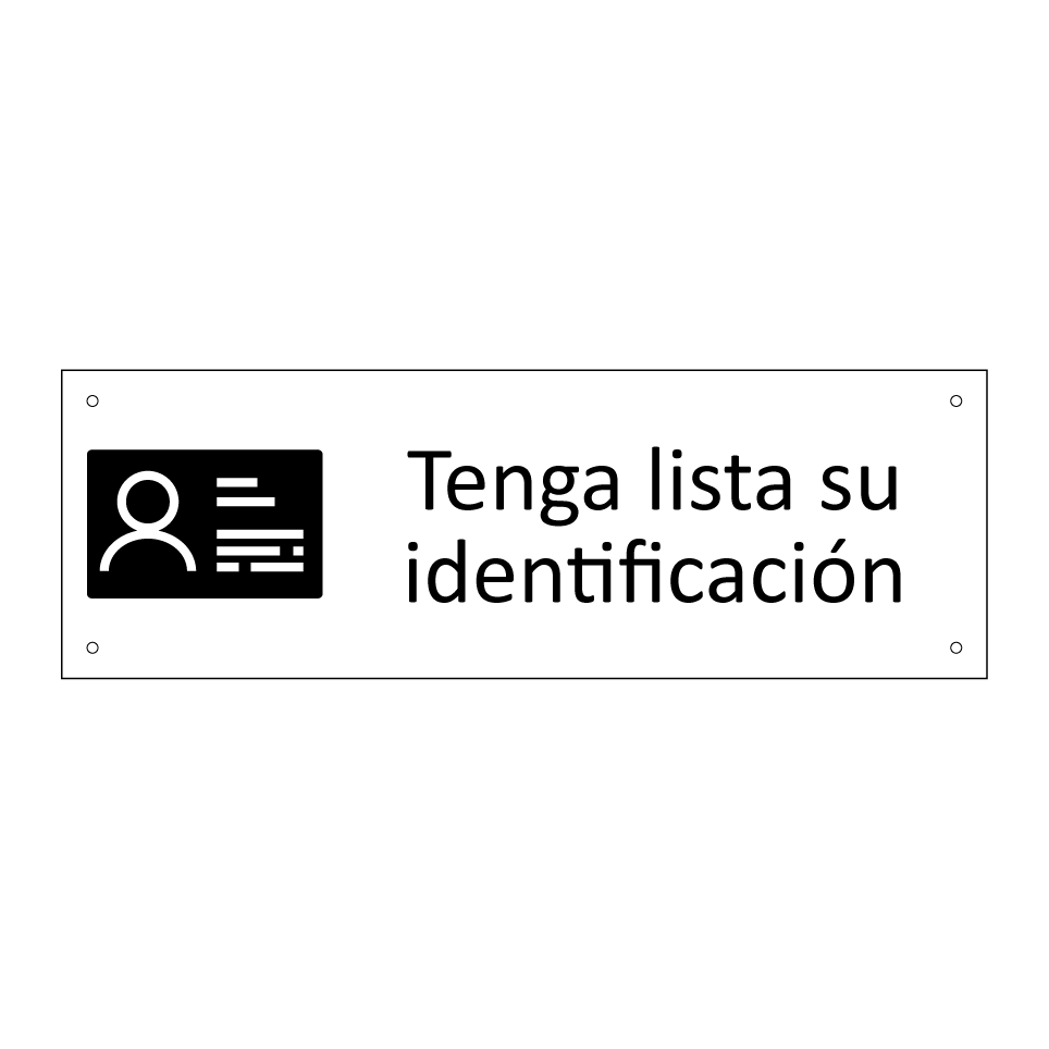 Tenga lista su identificación