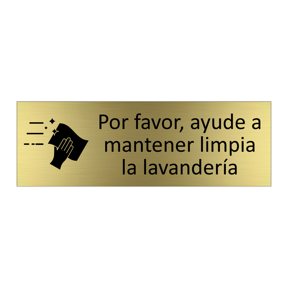 Por favor, ayude a mantener limpia la lavandería