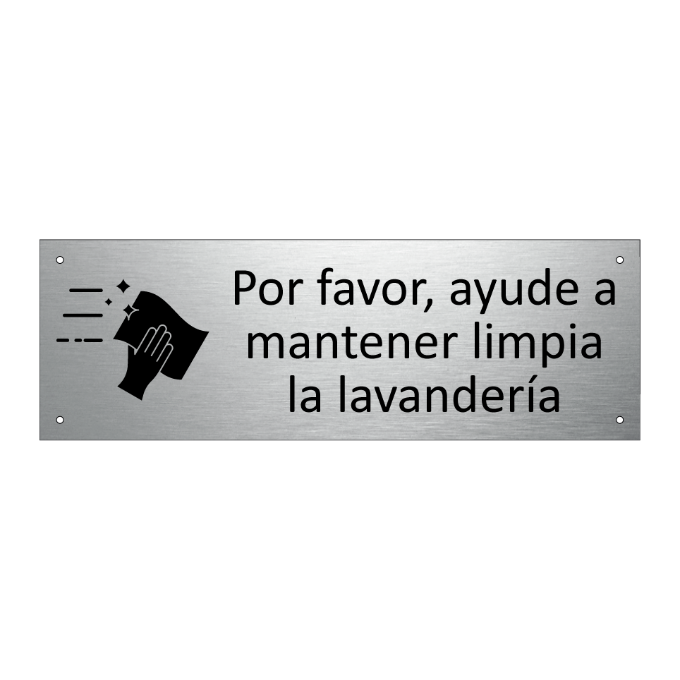 Por favor, ayude a mantener limpia la lavandería