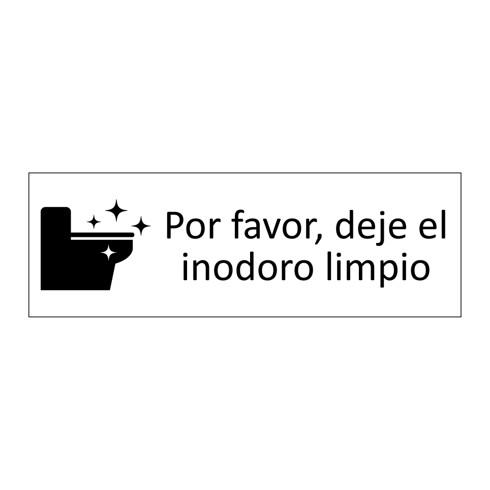 Por favor, deje el inodoro limpio