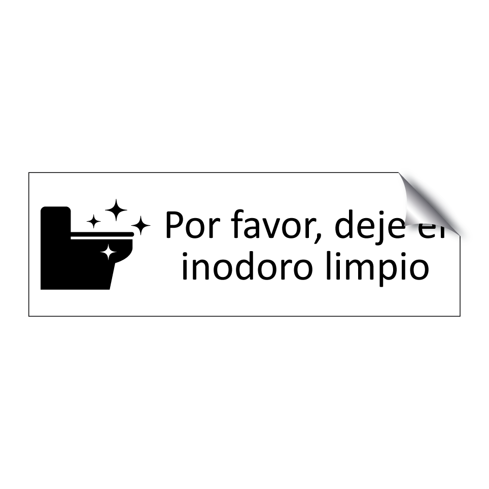 Por favor, deje el inodoro limpio