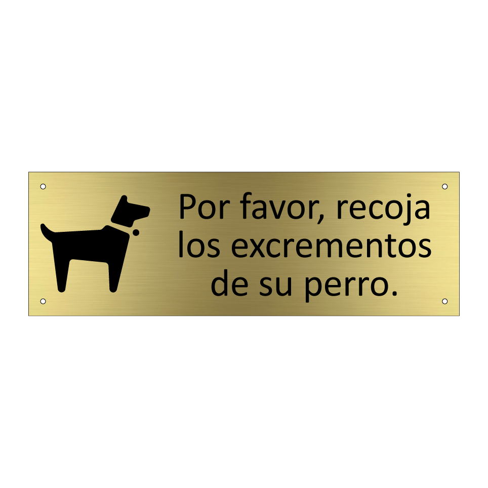 Por favor, recoja los excrementos de su perro.