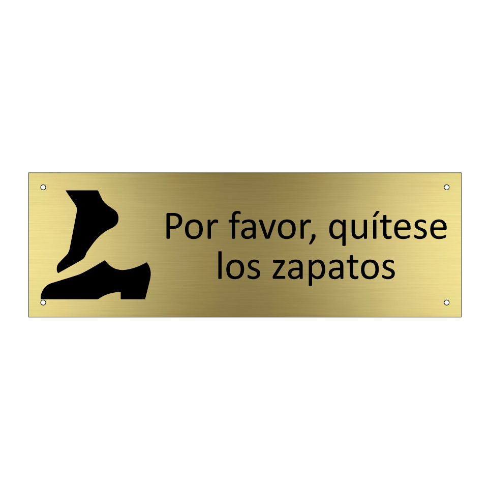 Por favor, quítese los zapatos